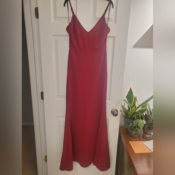 Lulu's infinite glory red wine dress - Picture 2 of 4